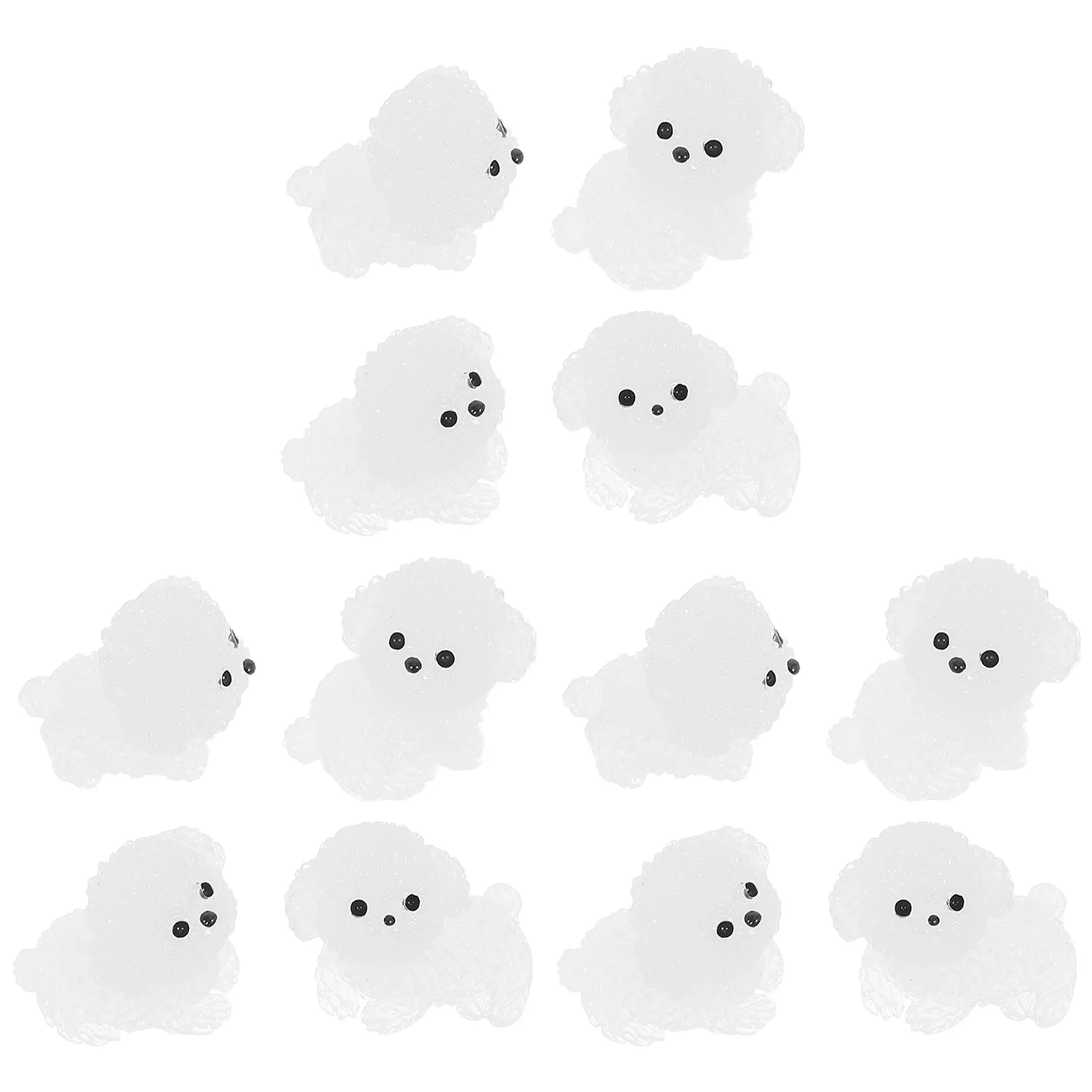 

12Pcs Luminous Puppy Mini Garden Resin Decorations for Bonsai Plant Pot Micro Landscape Fairy Garden Ornaments Glow in Dark