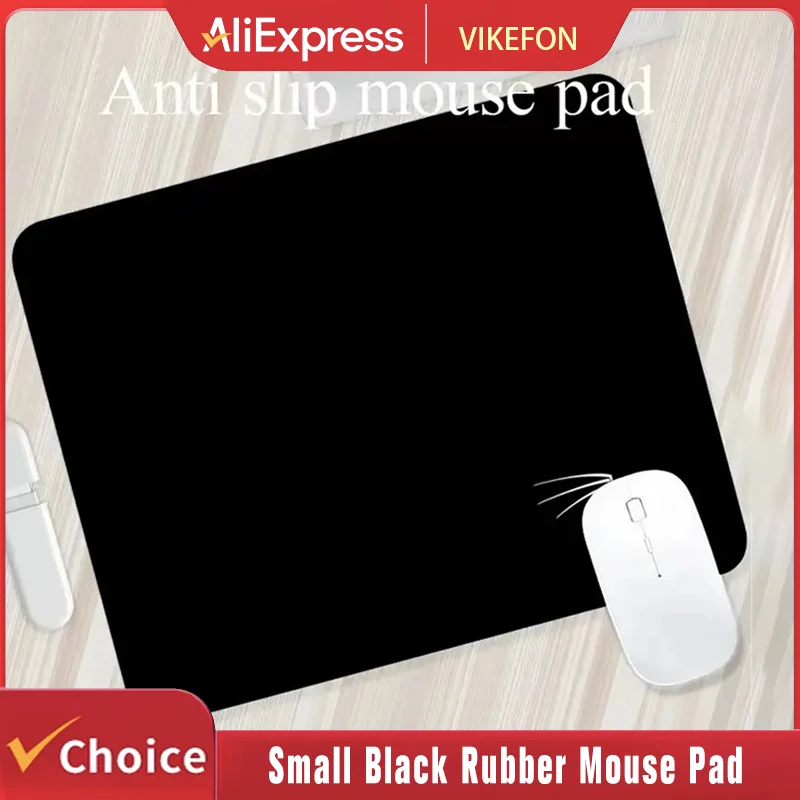 Small Black Rubber Mouse Pad for Gaming Esports & Office Use  Universal Anti - Slip Black Mouse Pad for Desktop and Laptop