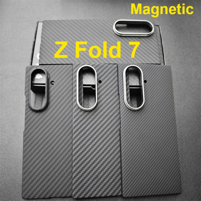 

Magnétique Aramide Pour Samsung Galaxy Z Fold 7, Housse En Fiber De Carbone Pour Magsafe, Accessoires De Téléphone Portable