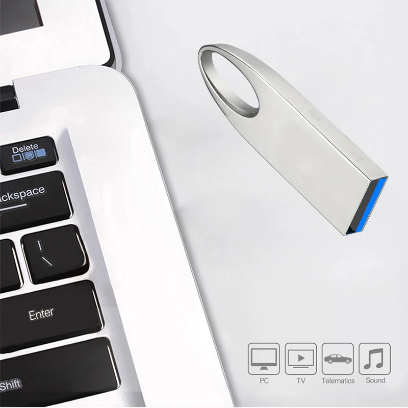 

Металлический флэш-накопитель USB-накопитель 16 ГБ, 32 ГБ, 64 ГБ, высокоскоростной флэш-накопитель USB2.0, 128 ГБ, водонепроницаемый брелок для ключей, металлический ключ