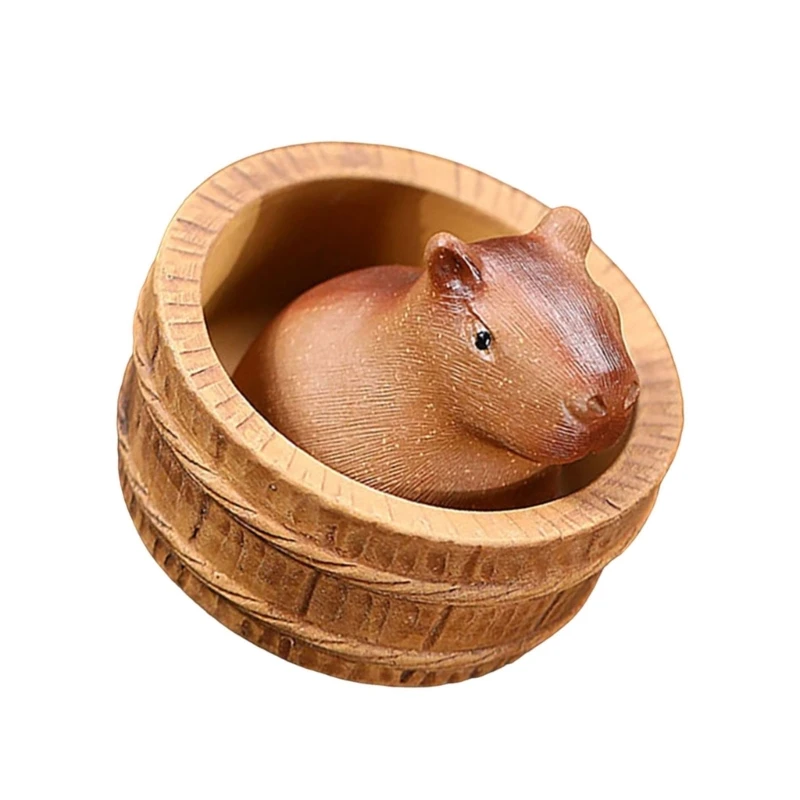 Simulated Capybara Decors Distinctive Clay Table Accent Delicate Capybara Clay Tea Pet Elegant Capybara Decors