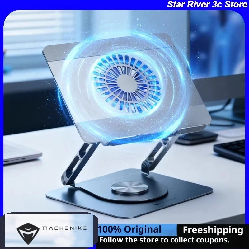 

Machenike R3S Laptop Cooling Pads for 16" Laptop Metal Bracket 5 kg Capacity Rotating 360° Anti-Slip High-efficiency Air Cooling