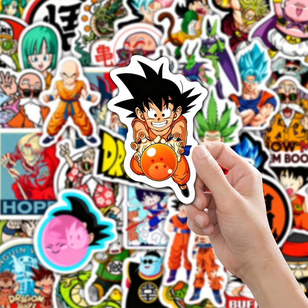 

10/30/60pcs Cool Anime Dragon Ball Stickers Japan Classic Manga Decals for Stationery Helmet Laptop Cartoon DIY Graffiti Sticker