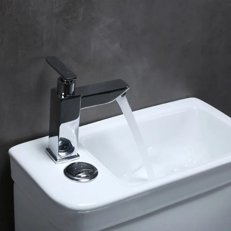 2026 One Piece Bathroom Floor Mounted Toilet Super Swirl Water Saving Siphon Jet Urea Formaldehyde Resin Seat Cover with Wash