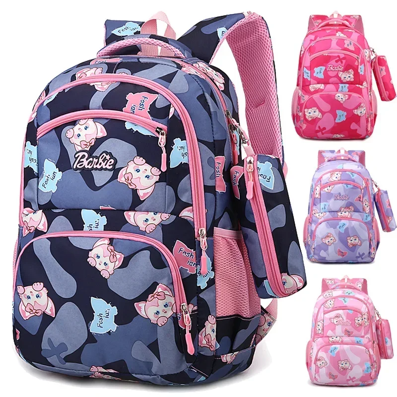 

Kids Backpack Primary School School Bag Girl Student Light School Bag Cartoon Print Large Capacity Kids Teen School Bag