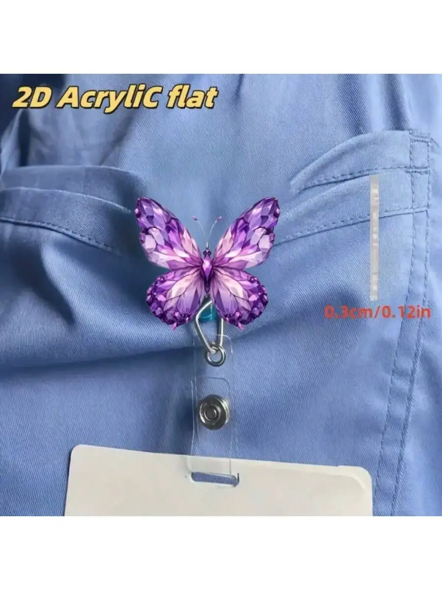 Carrete de insignia retráctil elegante con Clip de Metal, para enfermeras, trabajadores de oficina y estudiantes, elementos esenciales para la escuela y la Oficina, 1 ud.