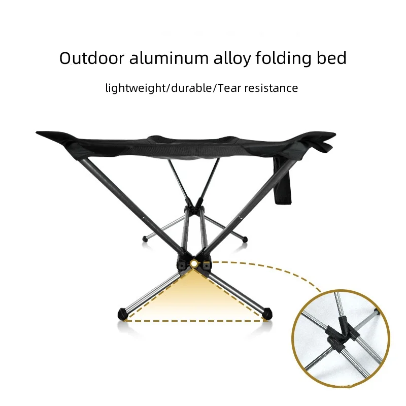 Outdoor Camping Bed Aluminum Alloy Travel Camping Bed Portable Widened Ultra-light Aluminum Alloy Folding Hammock