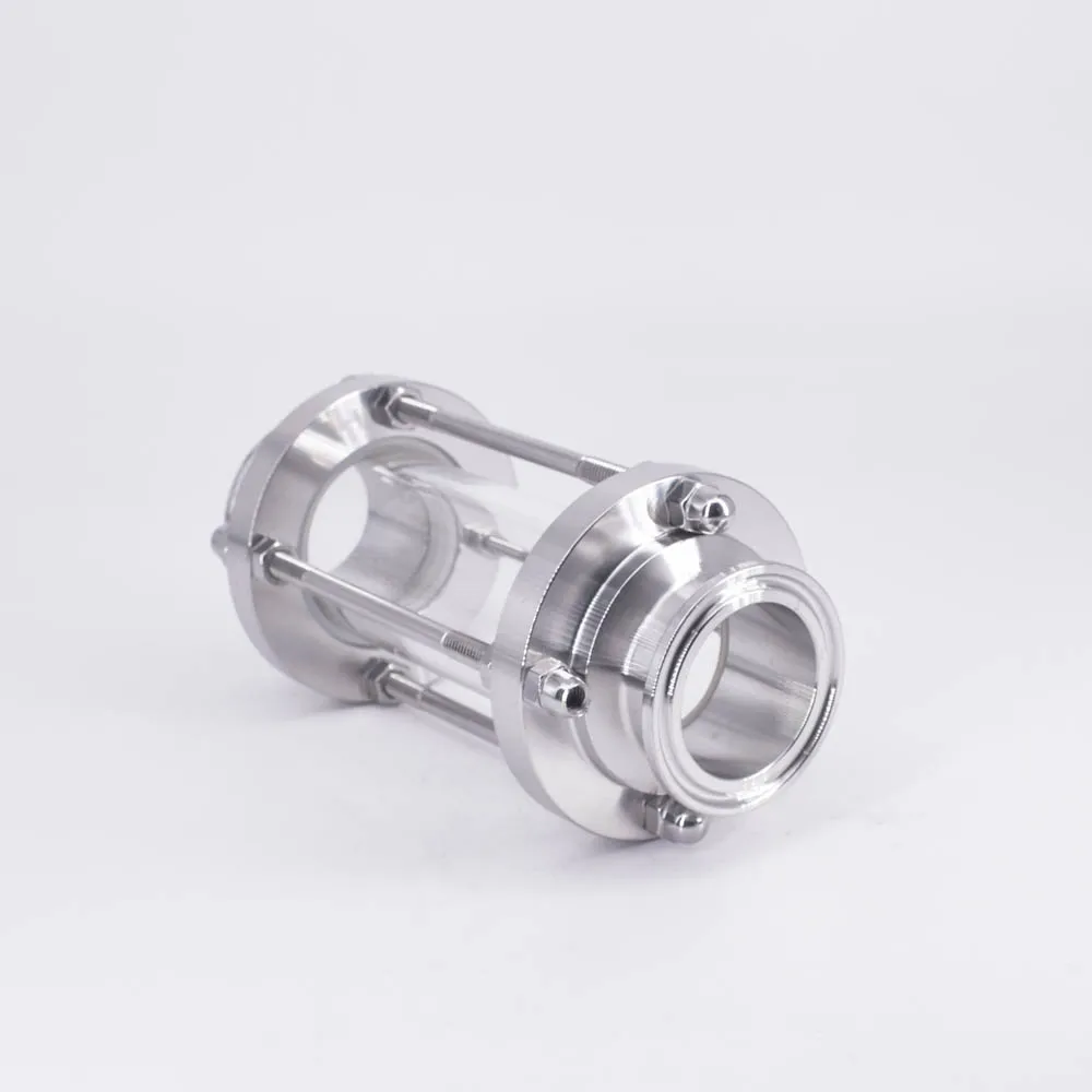 Diopter penjepit Tri, 1.5 "2" 2.5 "3" 4 "19/25/32/38/45/51-108mm pipa sanitasi Flow Sight Glass SUS304 316 Stainless Steel Homebrew