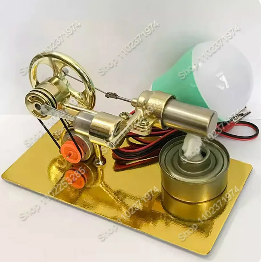 

Science Experiment Hot Air Stirling Engine Generator Model Stream Power Physics Experiment Model Educational Science Gift