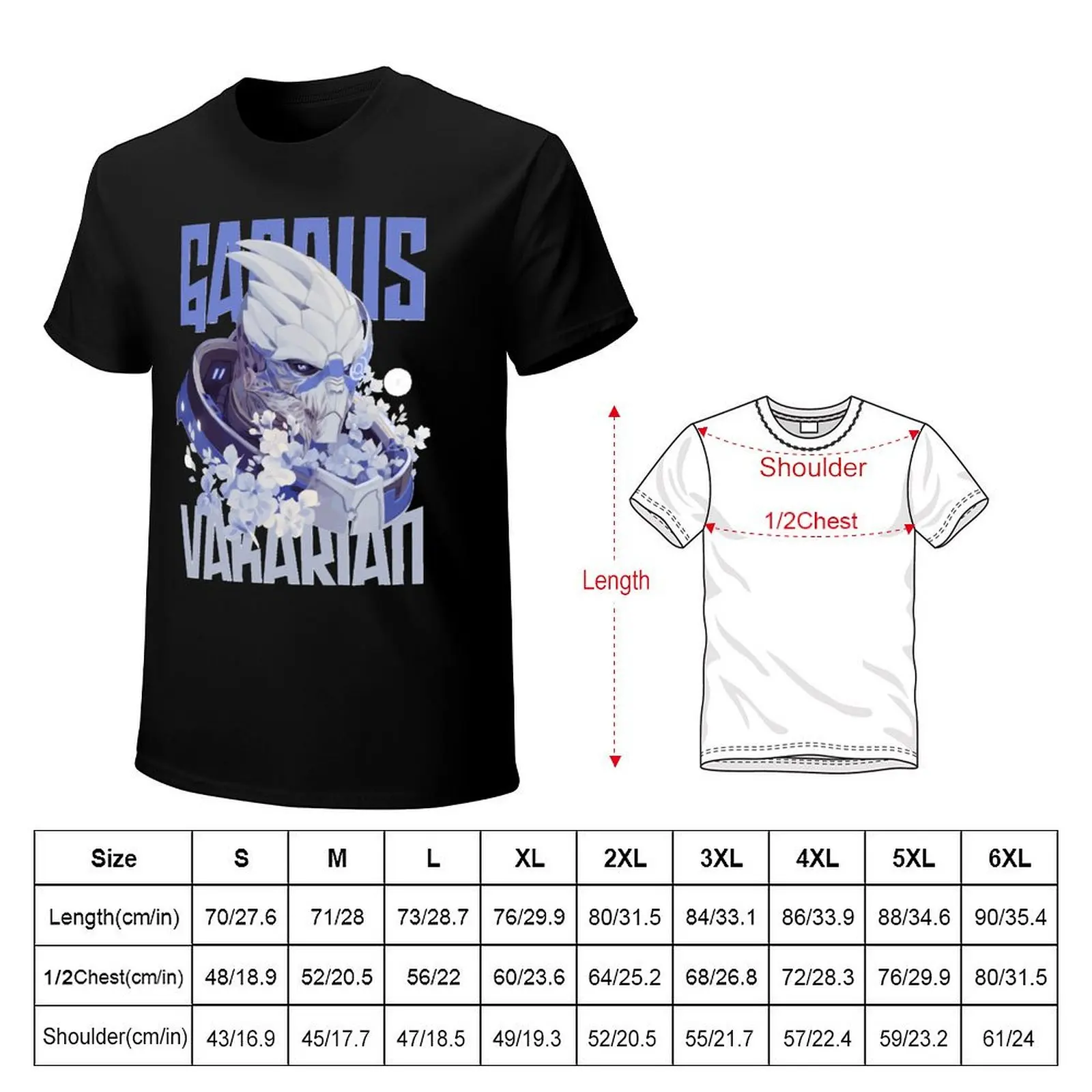 GARRUS VAKARIAN T-Shirt Plus Size Simple Casual Top