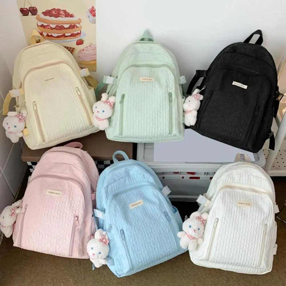 School Backpack Strong Load Bearing Travel Backpack Fashion Letter Travel Students Schoolbag Bookbag Hold Items