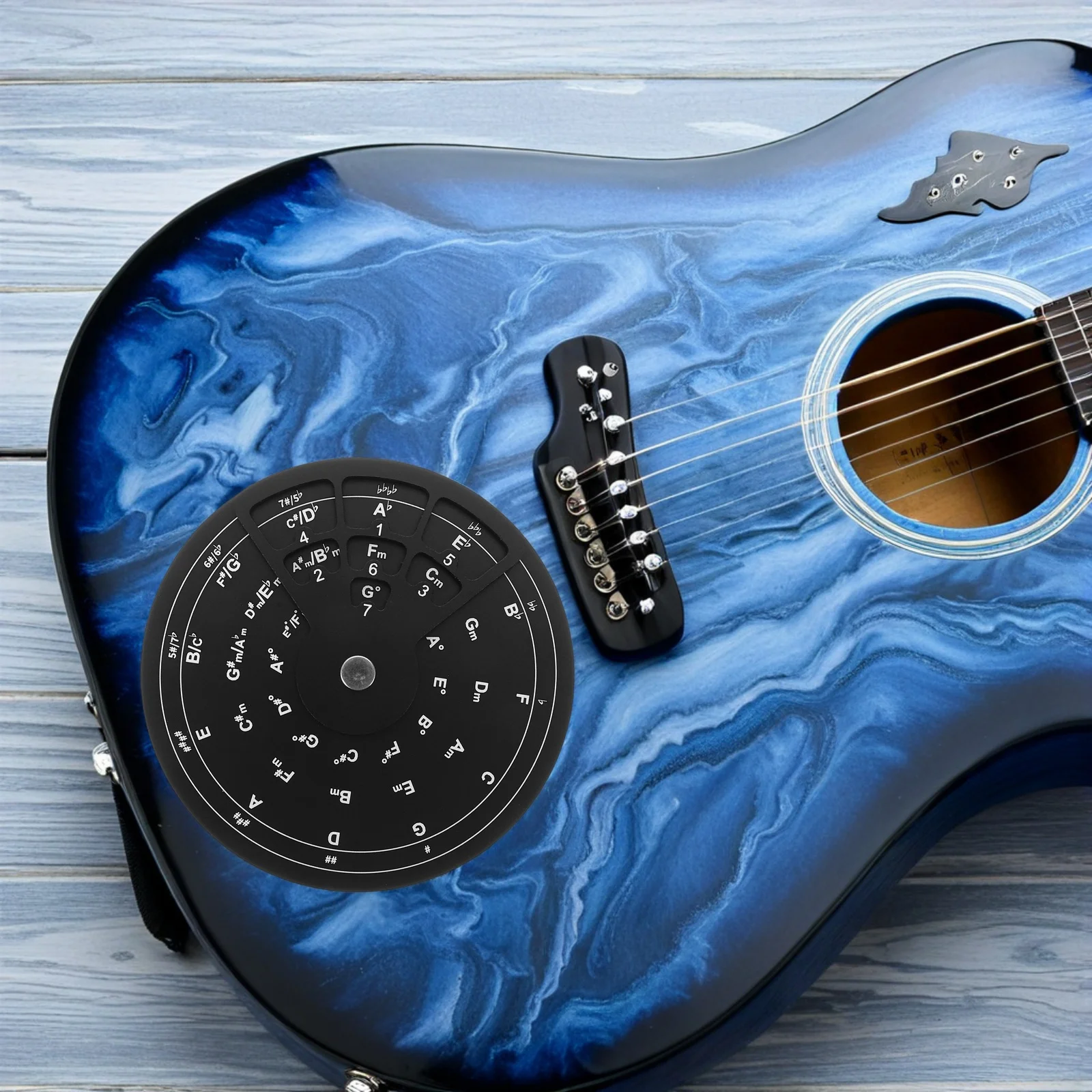 

Guitar Chord Scale Chart Wheel Aluminum Alloy Circle Of Fifths For Guitar Bass Ukulele Music Theory Tool Rotating Chord