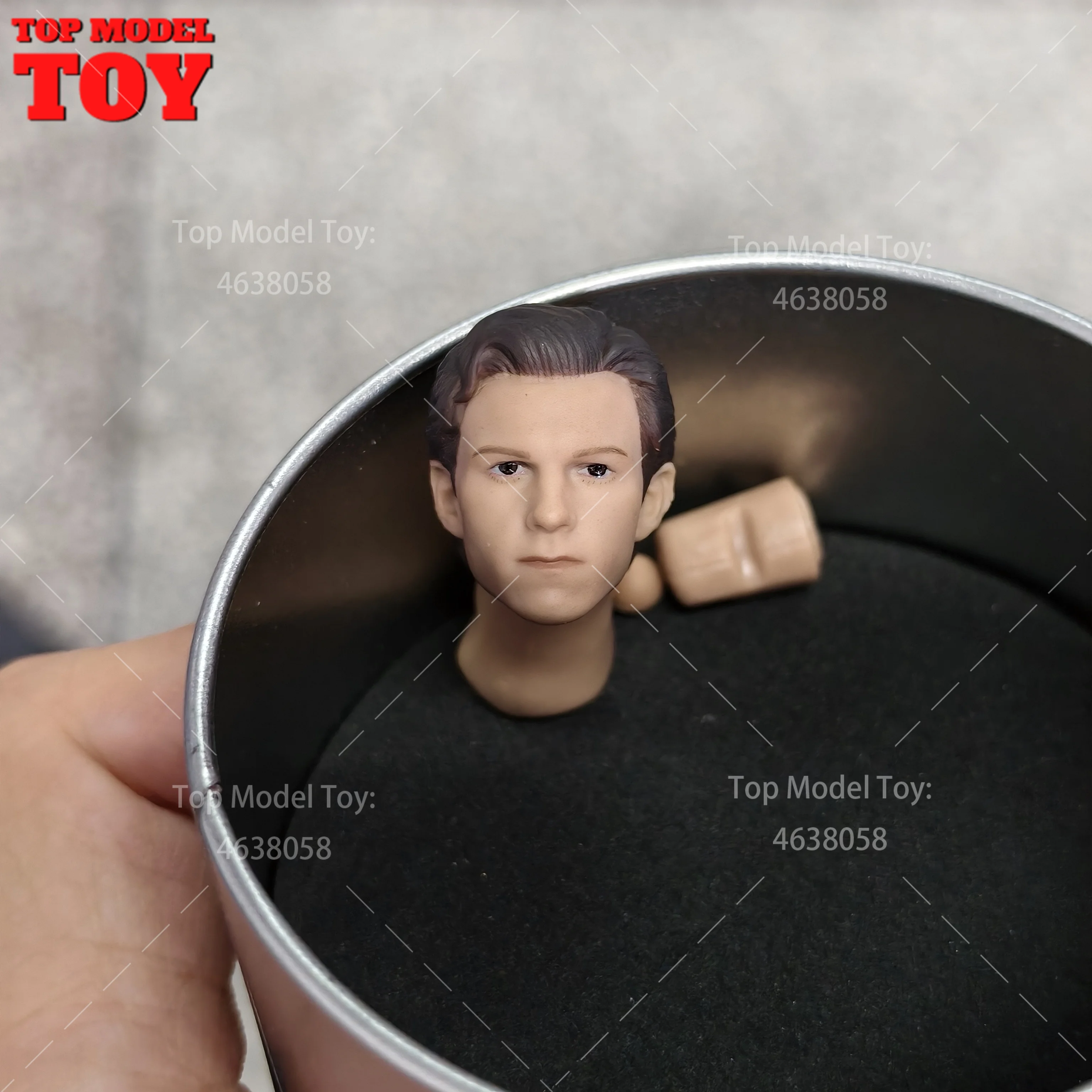 

1/12 Scale Tom Holland Head Sculpt Painted/Unpainted Head Carving Fit 6'' Male Soldier Action Figure Body Dolls for Fans