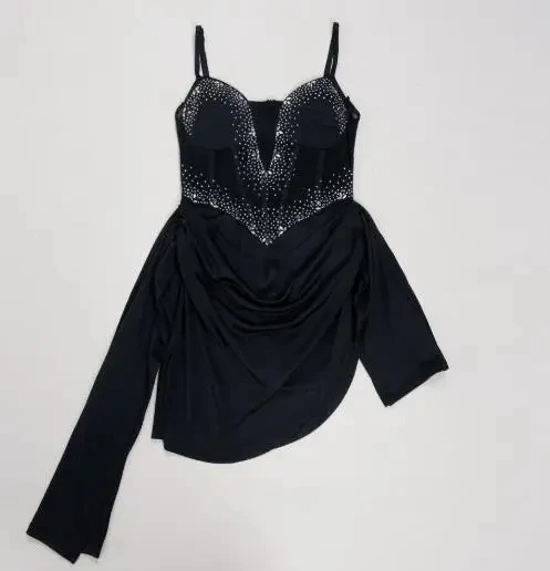 

Women's Sexy Skinny Party Dresses Rompers Elegant See Through Rhinestone V-Neck Suspender Waist Cinched Elastic Jumpsuit