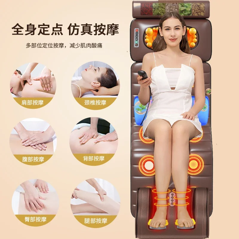 Massage chair machine for household use, automatic massage of the waist  electric multifunctional kneading mattress, small