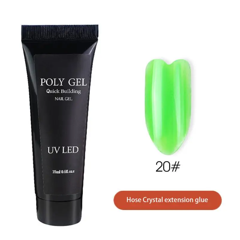 Gel de extensión acrílico para uñas, herramienta de manicura de gelatina transparente de goma de construcción rápida, Gel de polímero, 15ml