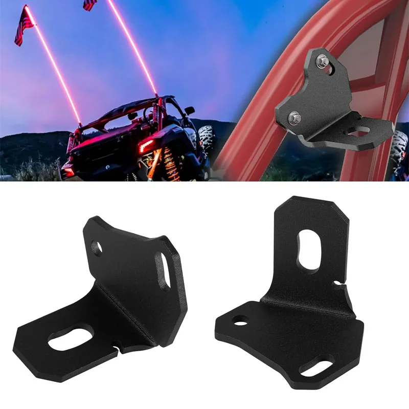 

Whip Flag/LED/Antenna Mount Fits for Can-Am Maverick X3/X3 Max UTV Practical Whip Light Mounted on UTV Rear Pillar Brackets