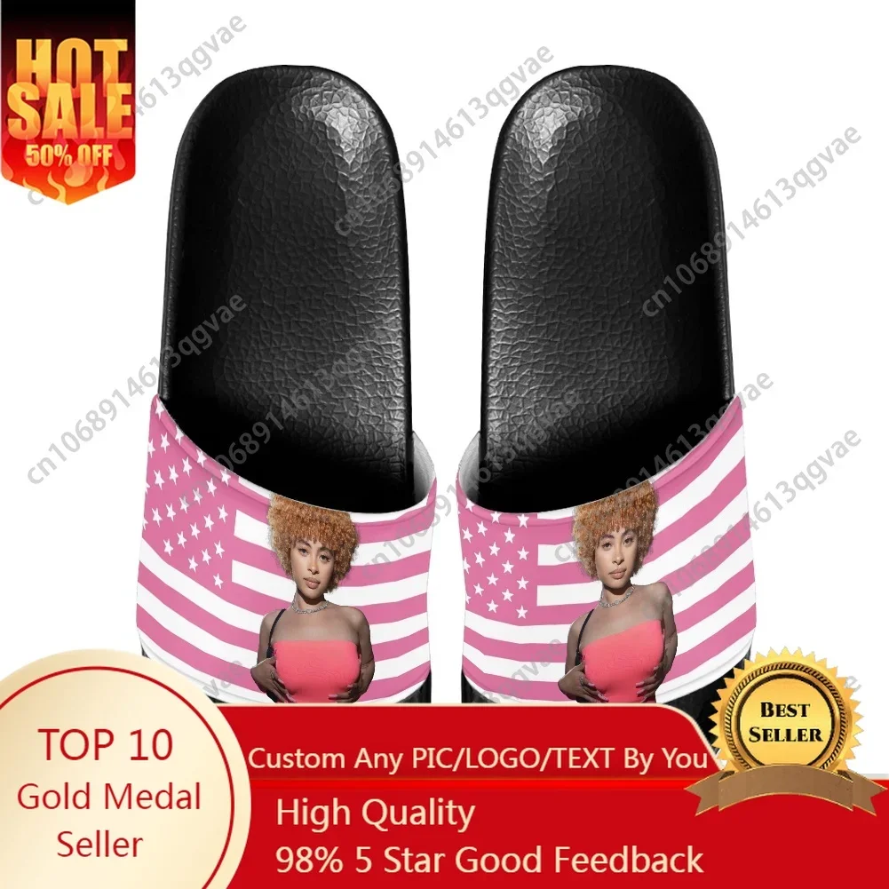 Ice Spice American Rapper Munch Slippers Home Water Shoes Men Women Teenagers Beach Pool Sandals Custom Summer Slipper