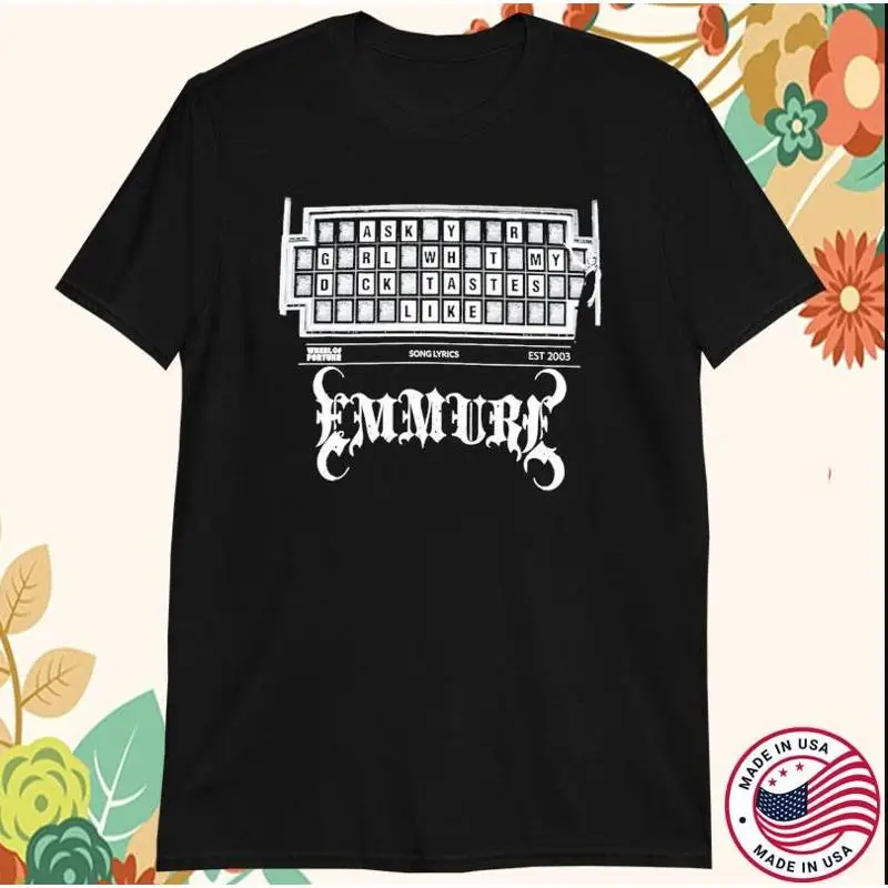 تي شيرت Emmure Wheel Of Fortune Song Lyrics مقاس S 5XL