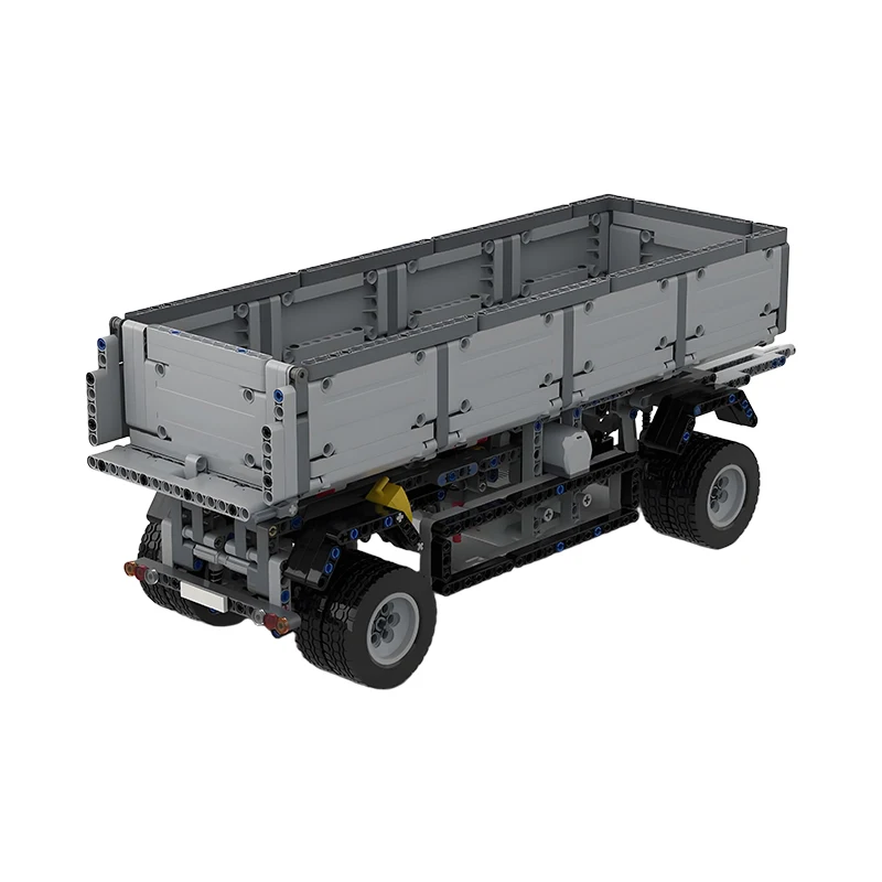 MOC Technical Tipping Trailers 2 Axle Model Building Blocks DIY Set for 42043 Pneumatic Trucks Bricks Assembly Toys