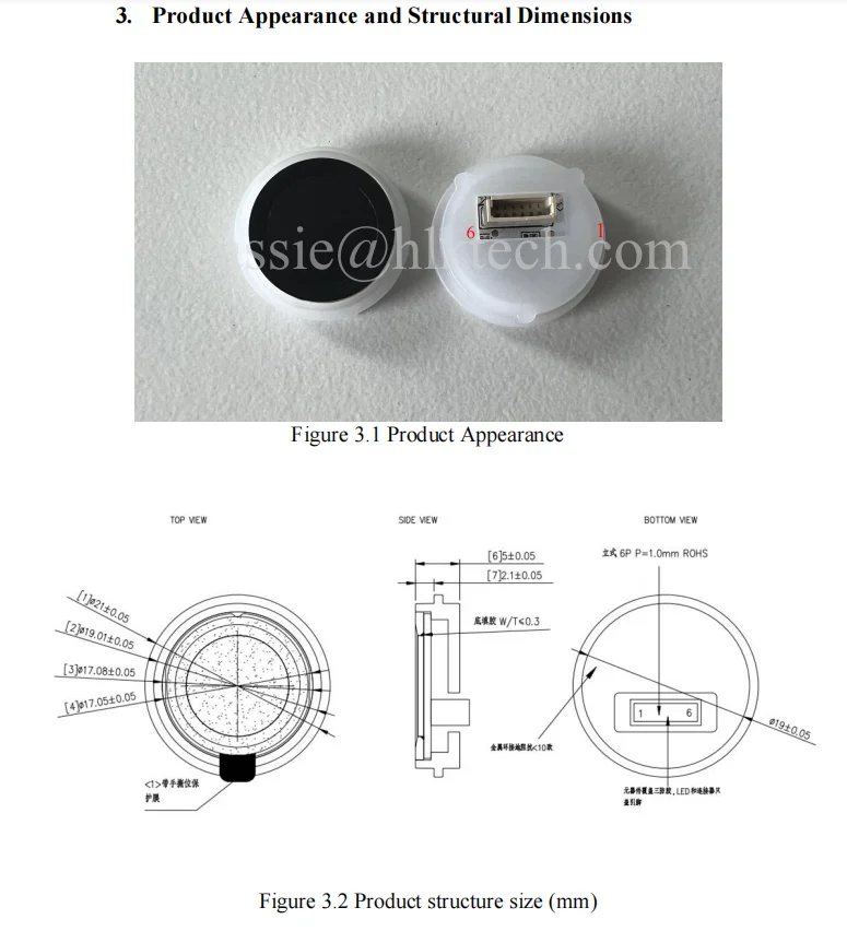 HLK-ZW111 modulo di elaborazione delle impronte digitali a semiconduttore impronta digitale capacitiva con rilevamento delle dita a bassa potenza 40 pezzi Finger ZW111