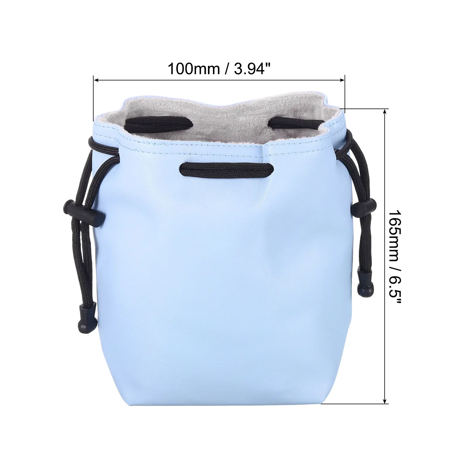 لينة الرباط عدسة حالة عدسة كيس مزموم مع وسادة قطن 3.94 "x 3.94" سميكة الصوف القماش عدسة الكاميرا حقيبة ل SLR كاميرا كوب ماء