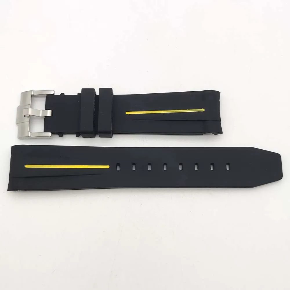 남녀공용 고무 스트랩, 20mm 컴포트 스포츠 방수 교체 스트랩, 자동 기계식 스트랩 교체