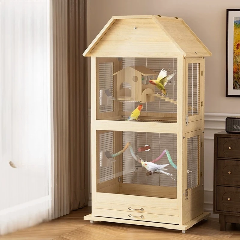 

Indoor House Luxury Aviary Wheels Bird Cages Quail Things Pigeon Acrylic Bird Cages Hammock Gabbia Per Pappagalli Pet Furniture