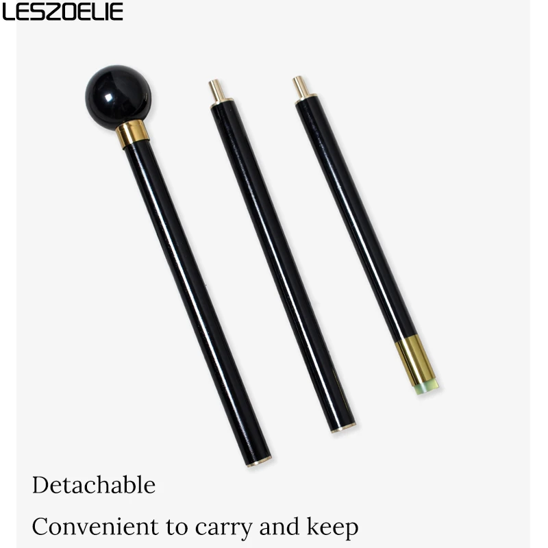 90 سنتيمتر 8th الأسود البلياردو الراتنج مقبض عصا للمشي 3-قطعة أنيقة المألوف قصب خشبية سوداء للرجال والنساء