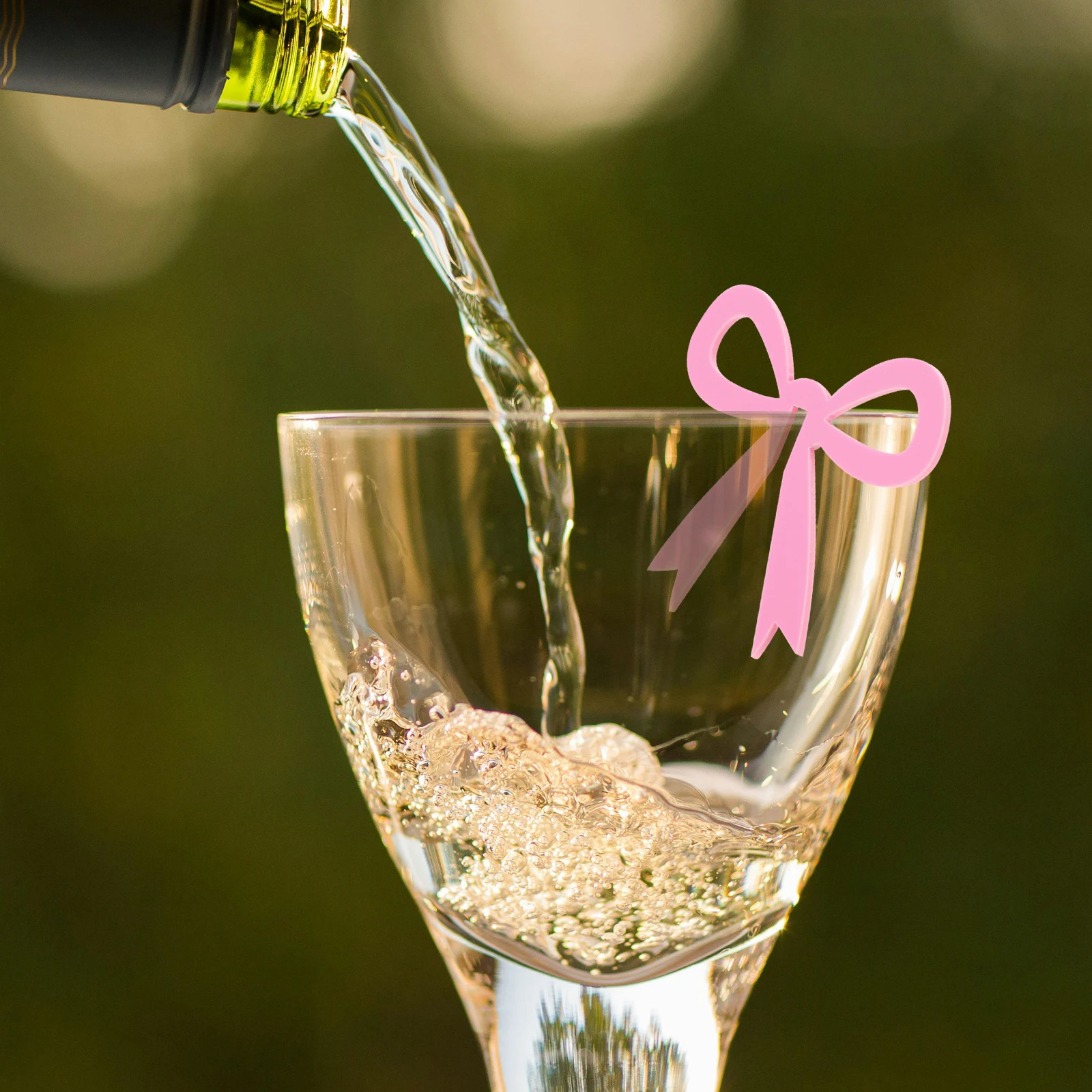 

12 Pcs Wine Glass Decorative Bow Identifier Stem Glasses Charm Acrylic Bowknot Drink Marker Identifiers Tag