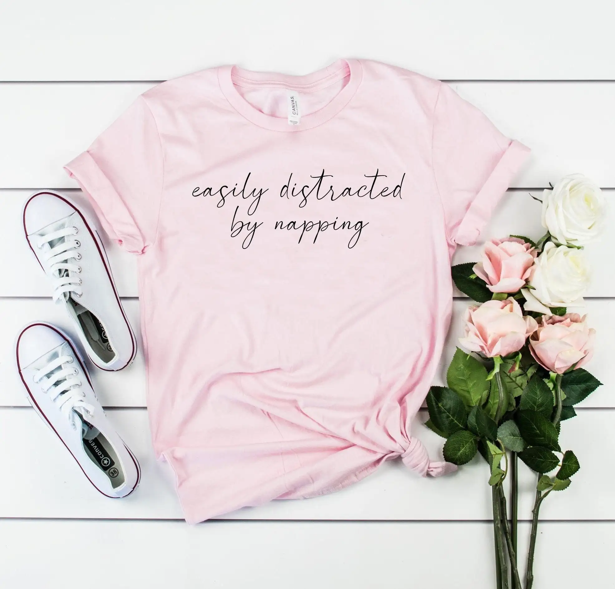 Easily distracted by napping shirt gift for nap lover funny napper lazy friend