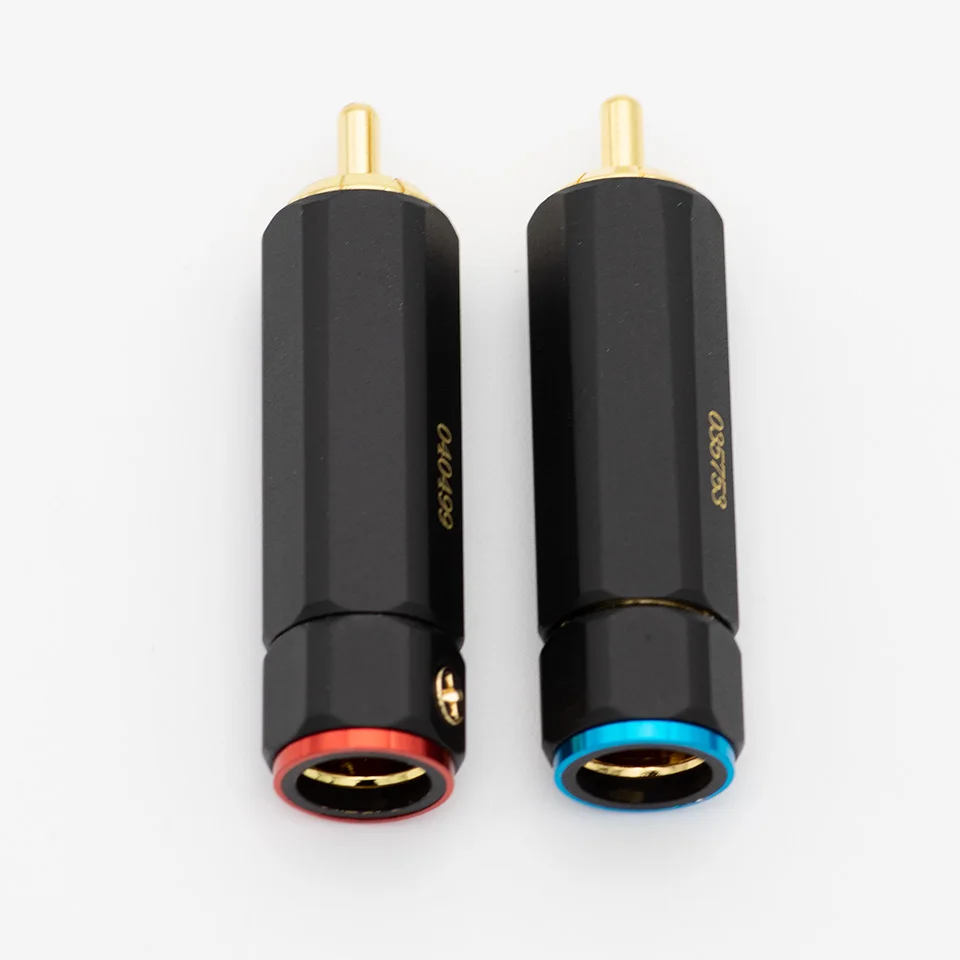 4pcs No Welding  Male Audio Video Connector Gold Adapter for Cable DIY Gold Snake RCA Plug HIFI Goldplated Audio Cable RCA