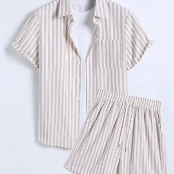 

New Arrival Men's Casual Sportswear Set Comfortable ort Sve T-irt And orts Seven Pieces Sve Long Pants