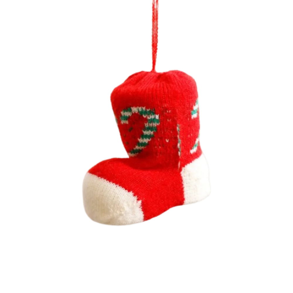 

Knitted Christmas Boots Pendant Elegant Festival Mini Christmas Socks Ornaments Colorful Christmas Tree Pendant