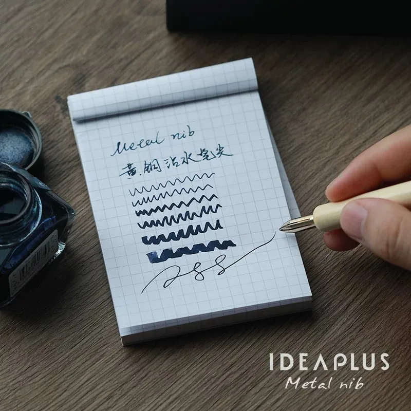 Copper Dip Pen Nib for Calligraphy Titanium Alloy Metallic Tip Water Brush for Drawing & Outlining Kakimori Alternative