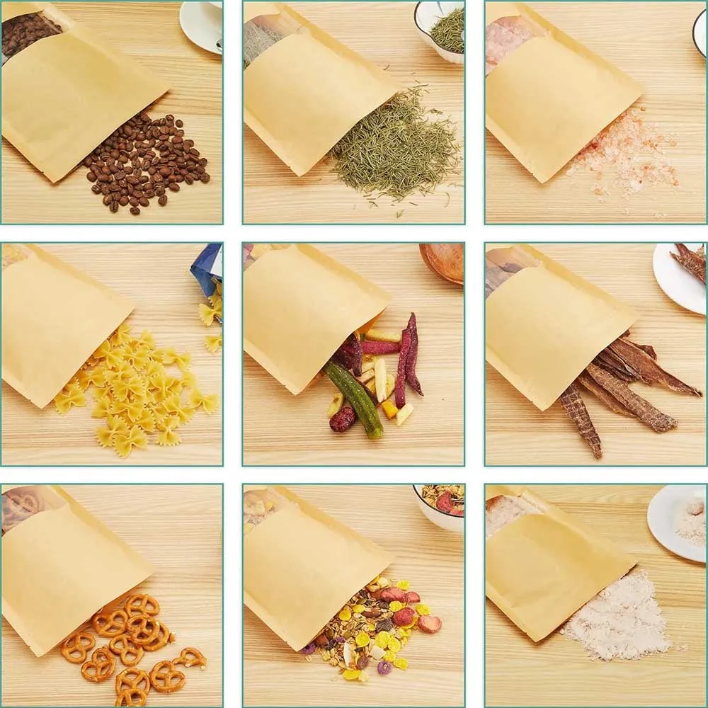 10–50 transparente Fenster-Kraftpapiertüte, Lebensmittelverpackungsbeutel, selbsttragender und selbstdichtender Kraftpapierbeutel, Snack-Versiegelungsbeutel – Detail 3