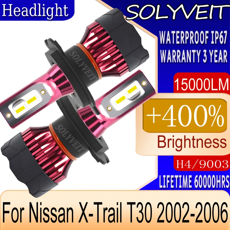 

warranty Long 60,000 Hour Lifespan Energy-Saving IP67 Waterproof LED HEADLIGHT For Nissan X-Trail T30 2002 2003 2004 2005 2006