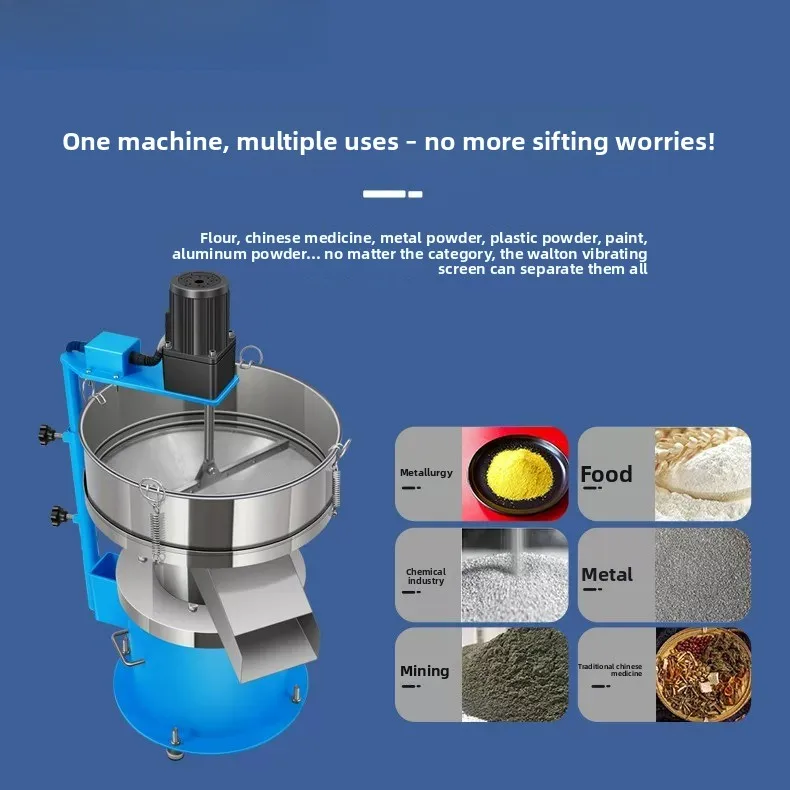 Industrial Vibratory Sieve Shaker with Agitator – Stainless Steel Powder/Liquid Sifter for Soymilk, Slurry & Chemical Filtration
