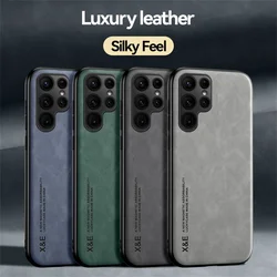 Magnetic Leather Case For Samsung Galaxy S24 S23 S21 S22 Ultra S10 Plus Note 10 20 S20 FE Cover For Samsung S24 S23 Ultra Case