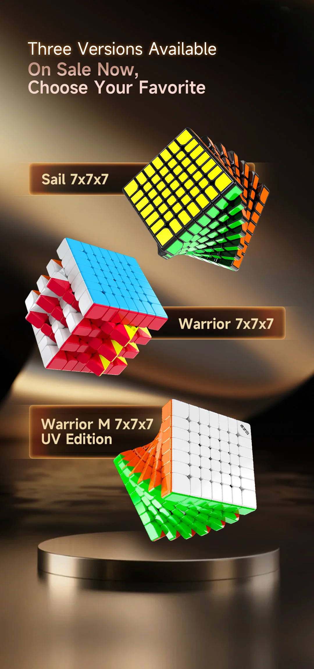 [MeowCube] QiYi 7x7 Warrior Speed Cube يدويًا 7 طبقات Magico بدون ملصقات لعبة ألغاز سحرية مكعبة لـ Cubo Speedcube مطلية بالأشعة فوق البنفسجية