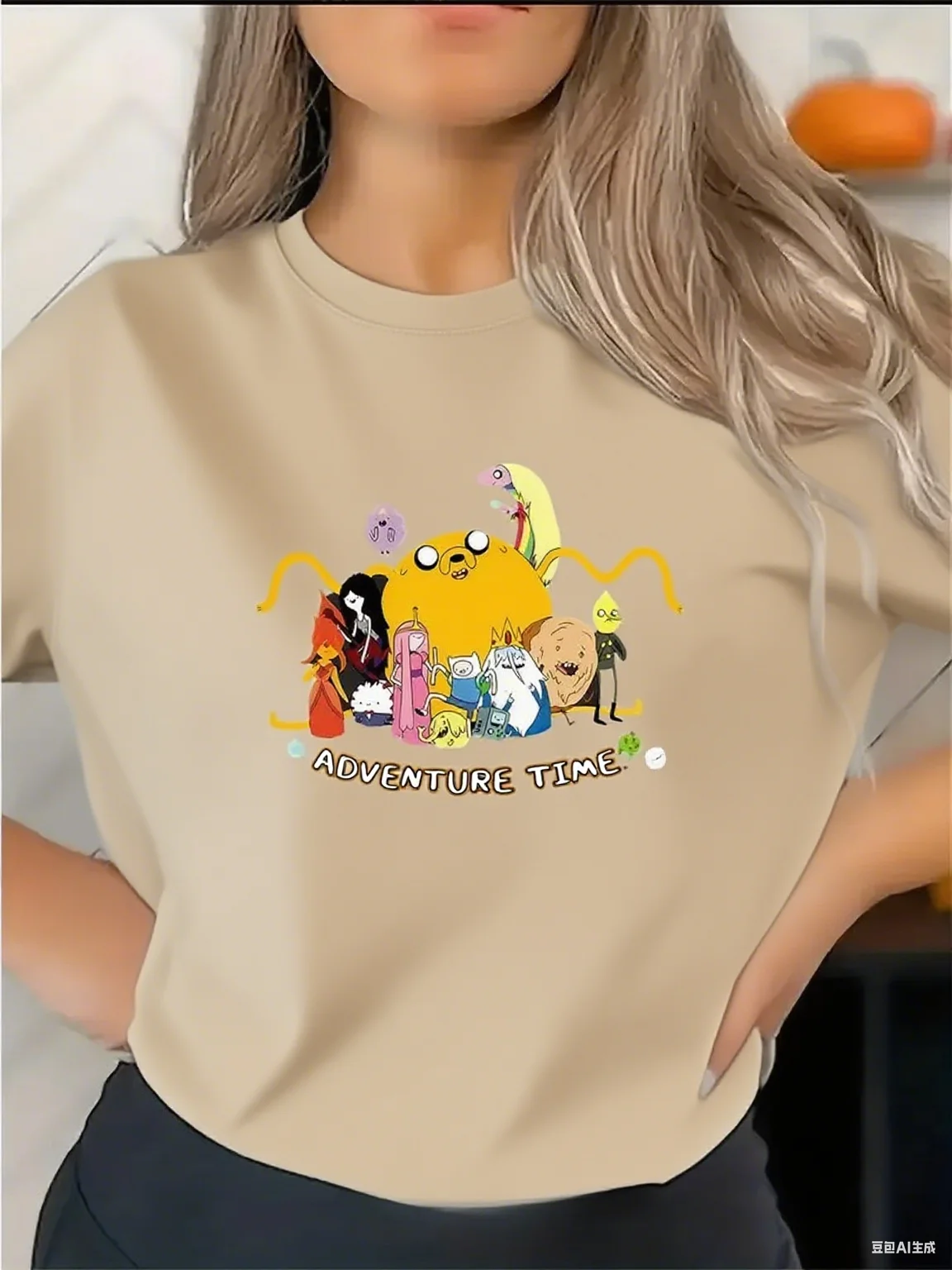 

Fun Adventure Time Cartoon Characters Graphic Pure Cotton T - Shirt Iconic Animation Inspired Casual Apparel Arrival Tee S-4XL