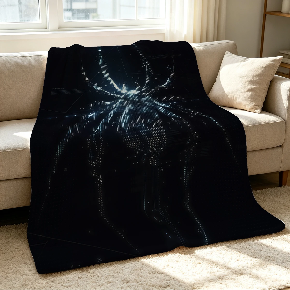 Cyber Spider Blanket Soft Cozy Throw for Sofa Bed Festive Holiday Decor Gift for Kids and Adults,Lightweight and Warm