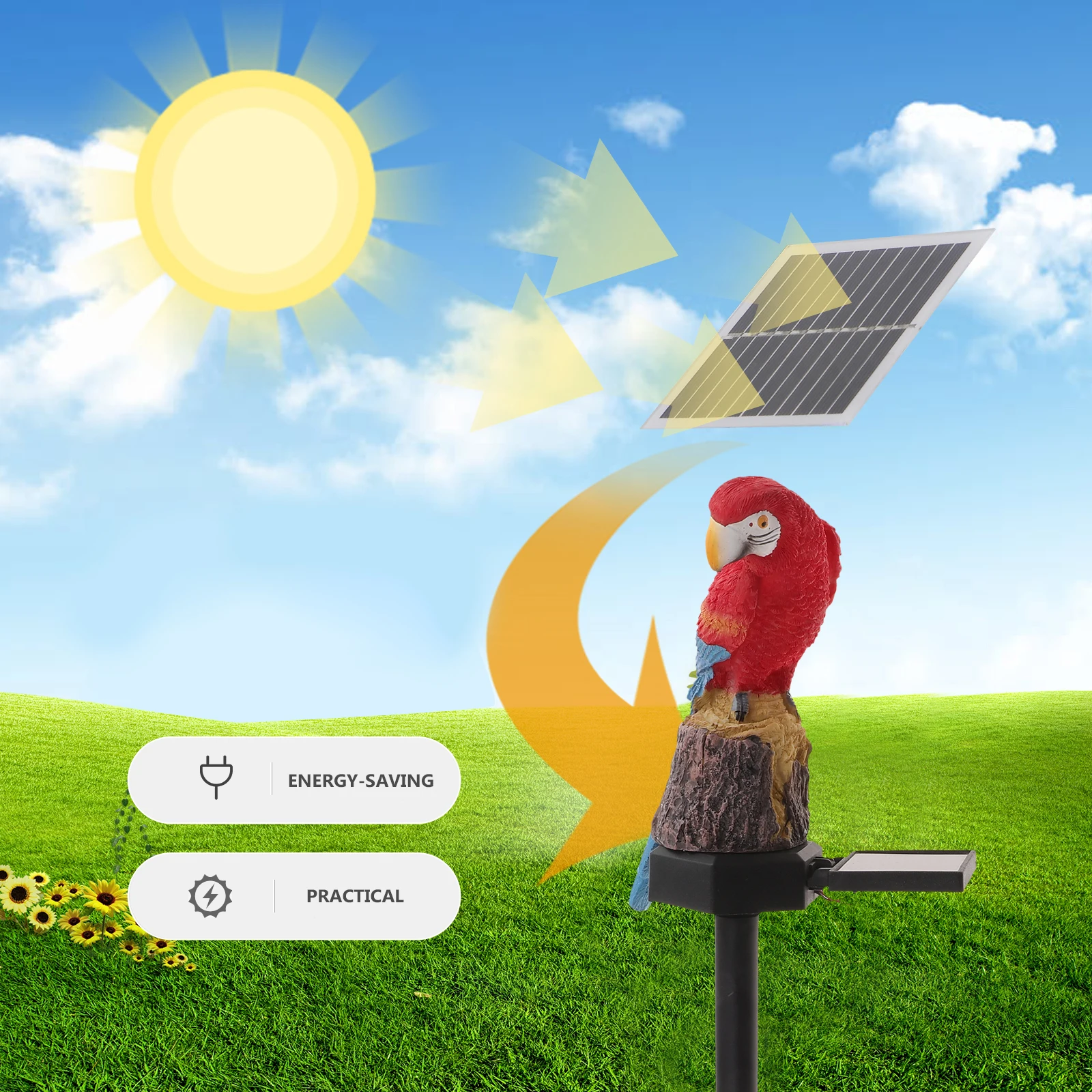 

Solar Bird Light Outdoor Decorative Yard Garden Lawn Plastic Resin Solar Powered Energy Saving Lights Waterproof