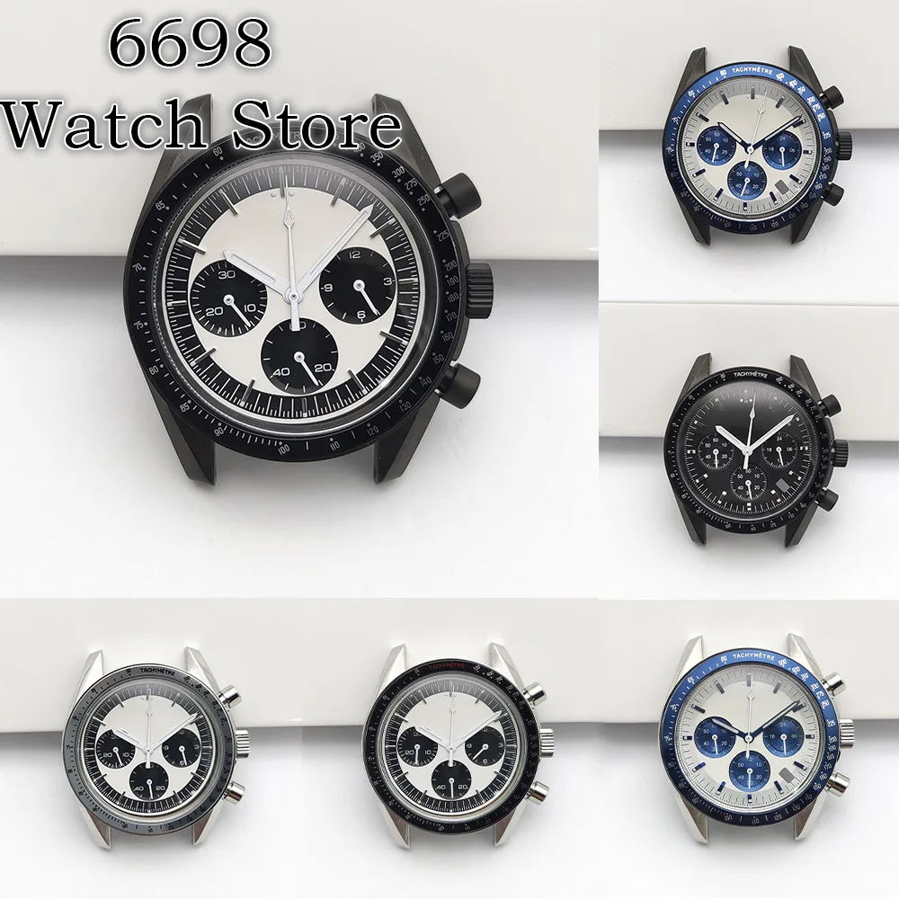 vk63 case 41mm case stainless steel Japanese quartz chronograph case suitable for replacing accessories of Vk63 movement watche
