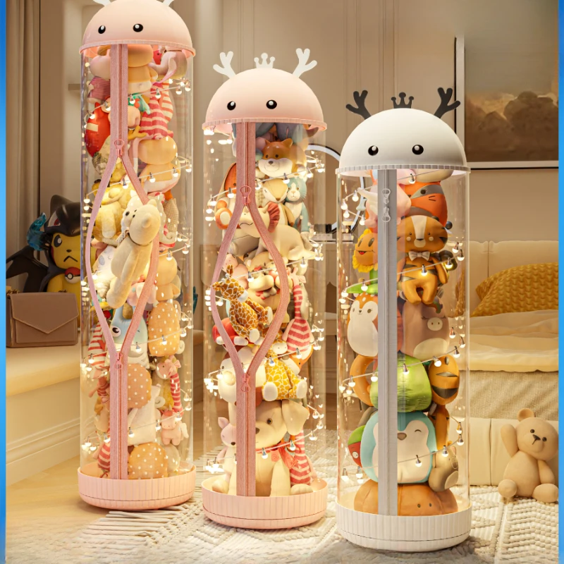 

Upgraded Zipper Plush Toys Children's Doll Transparent Storage Tube