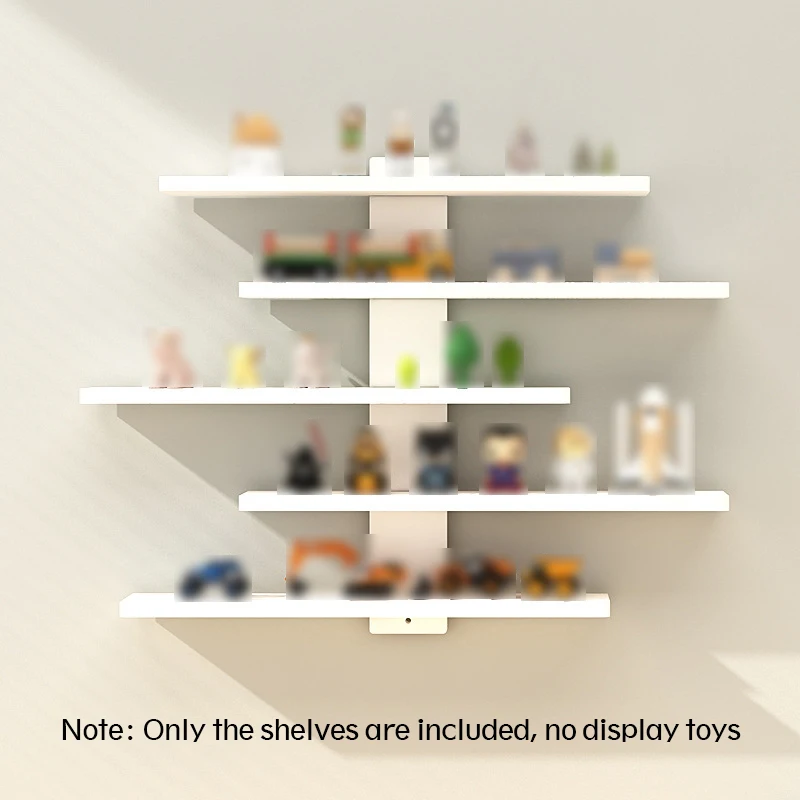 

5-Tier Adjustable Building Blocks Collectibles Modern Home Decor Wall-Mounted Display Shelf for Action Figures Blind Box Doll