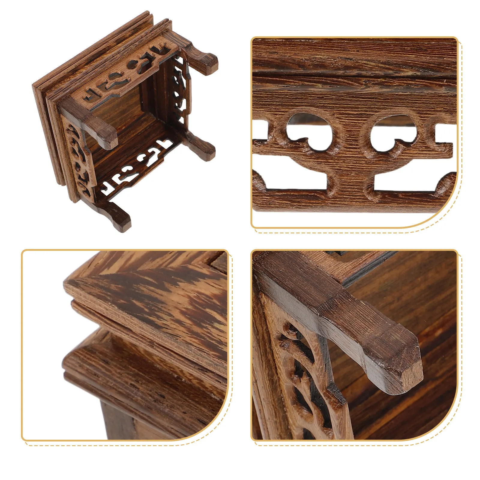 Wooden Plant Stand Solid Wood Rustic Pedestal Plant Display Stand Indoor Flowerpot Holder Wood Stool for Potted Plants Home