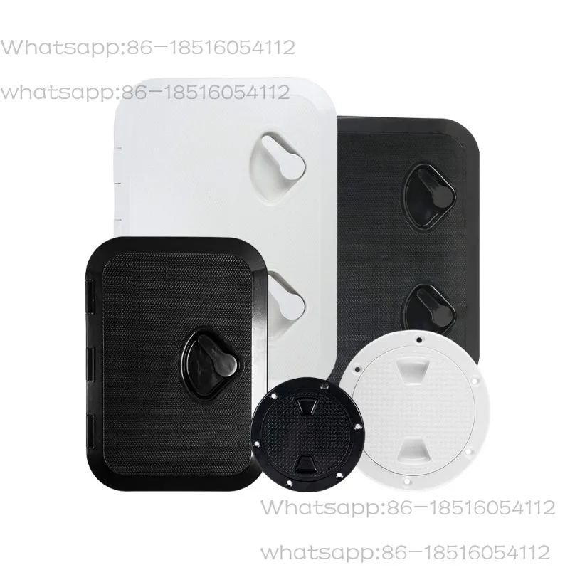 Marine Deck Cover Hatch Cover Square Round Hand Hole Cover Anti-skid Speedboat ABS Accessories Compartment Cover