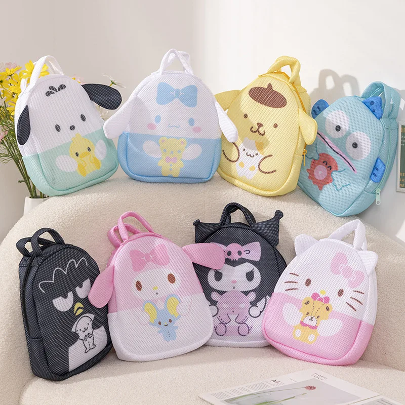 

Мультяшная домашняя одежда, мелкая сетчатая сумка для стирки Sanrio, утолщенная антидеформационная сумка для стирки, специальная косметичка для ручной переноски