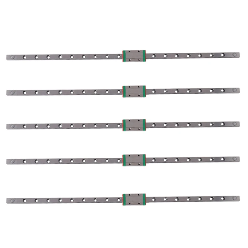 

5Pcs 9Mm Linear Guide Miniature Rail MGN9 400Mm Linear Rail And 5 Pcs MGN9H Miniature Rail Slider